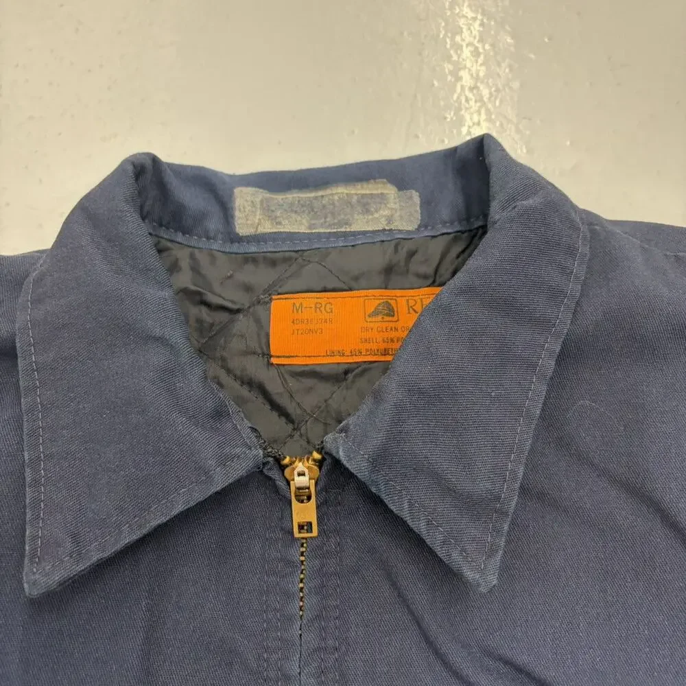 Vintage 70s Red Kap Blue Canvas Workwear Mechanics Jacket